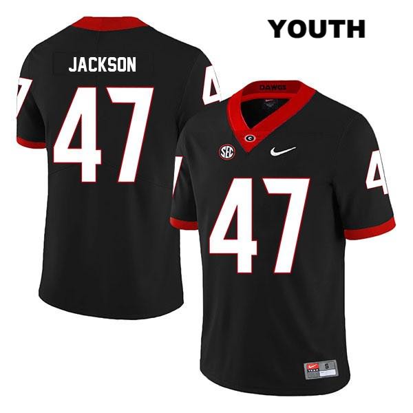 Georgia Bulldogs Youth Dan Jackson #47 NCAA Legend Authentic Black Nike Stitched College Football Jersey AHJ2456XM